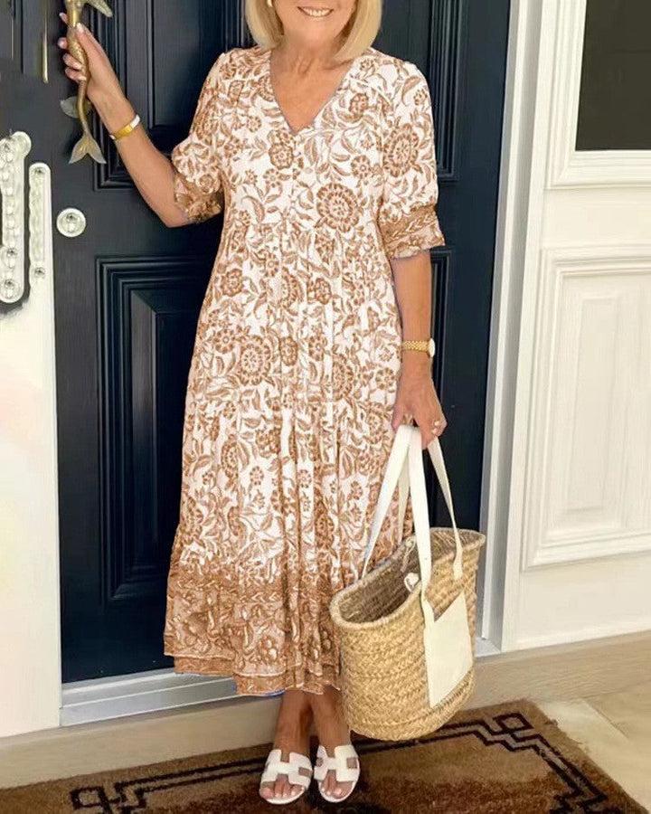 Graceful V-Neck Floral
