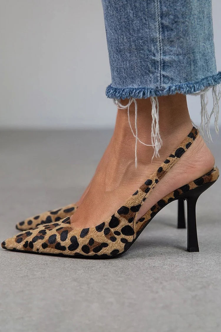 Women’s Leopard Slingback Heels
