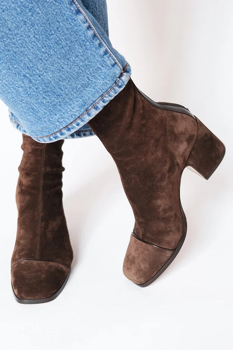 Botas de tacón cuadrado para mujer