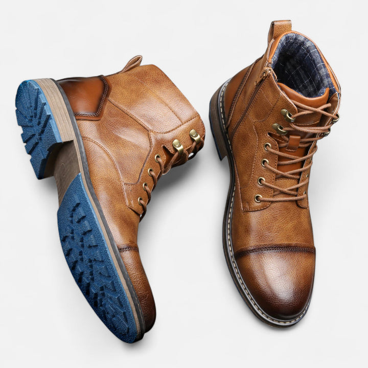Botas de cuero ligeras para hombre de primavera