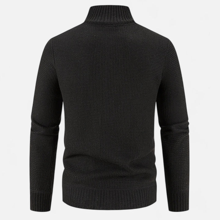 Veste pour homme en polaire à col montant et patchwork