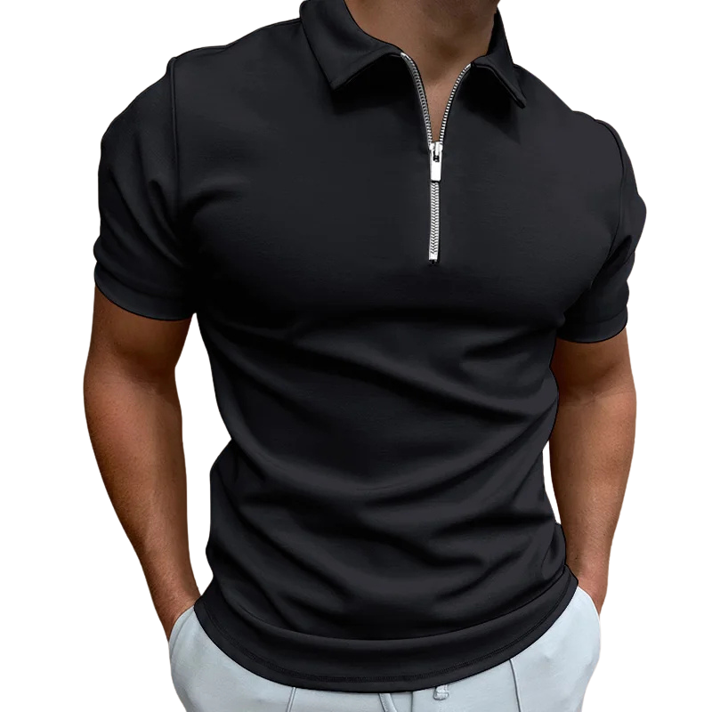Modern Half-Zip Polo – Men
