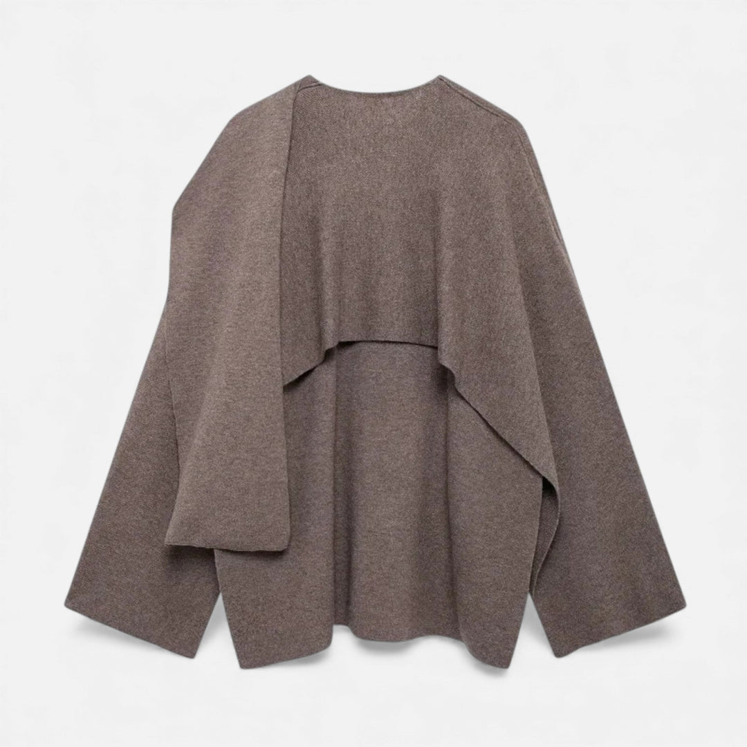 Dame Elegant Uldfølelse Poncho Cardigan