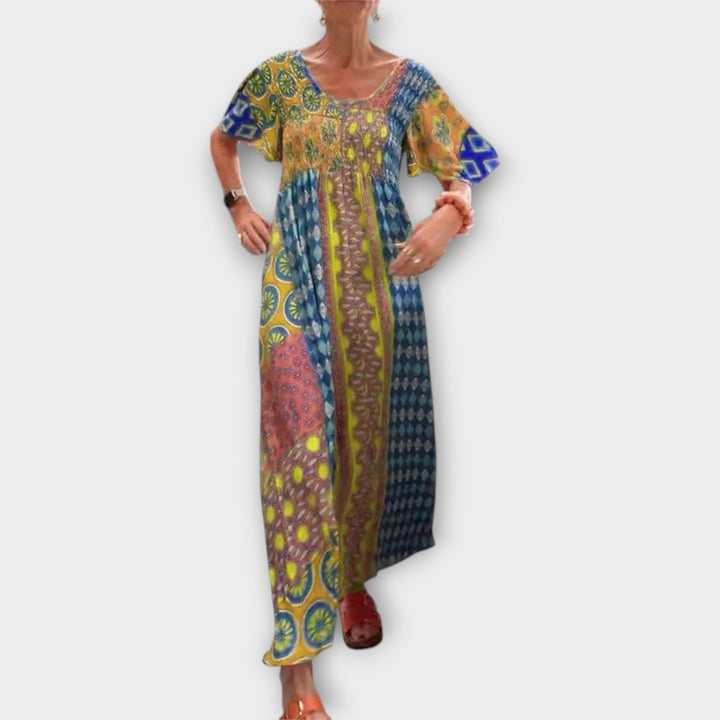 Żywa sukienka boho