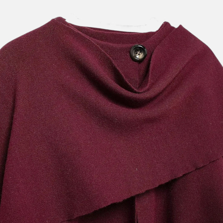 Dame Elegant Uldfølelse Poncho Cardigan