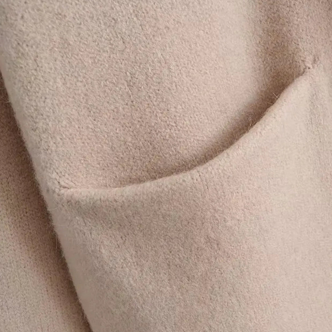 Cardigan gros tricotat pentru femei – decolteu în V, căldură de toamnă