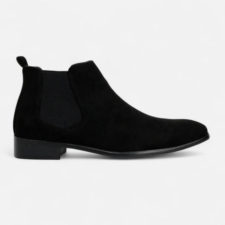 Men’s Suede Square-Toe Chelsea Boots