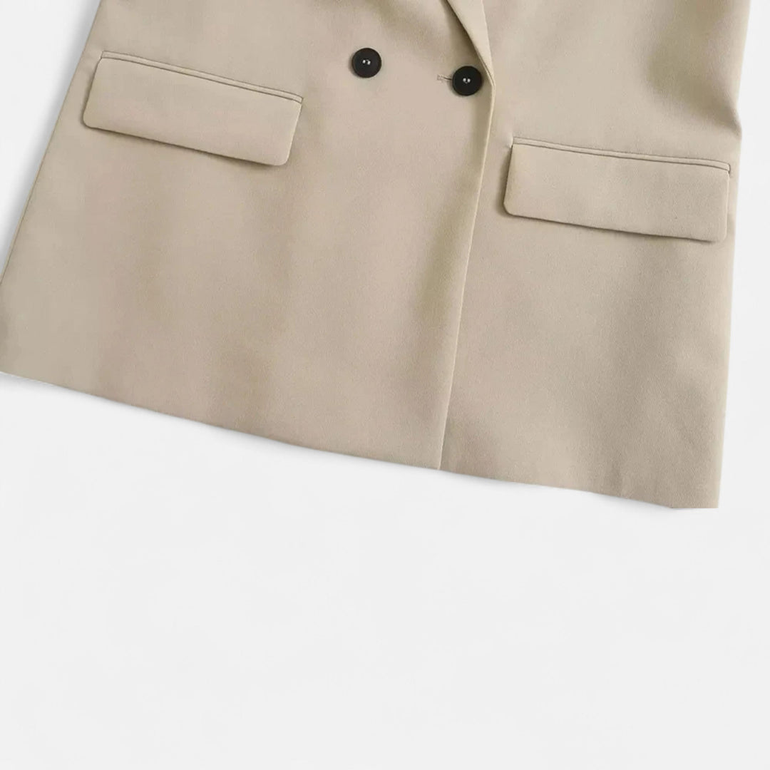 Dame dobbeltradet vintage blazer