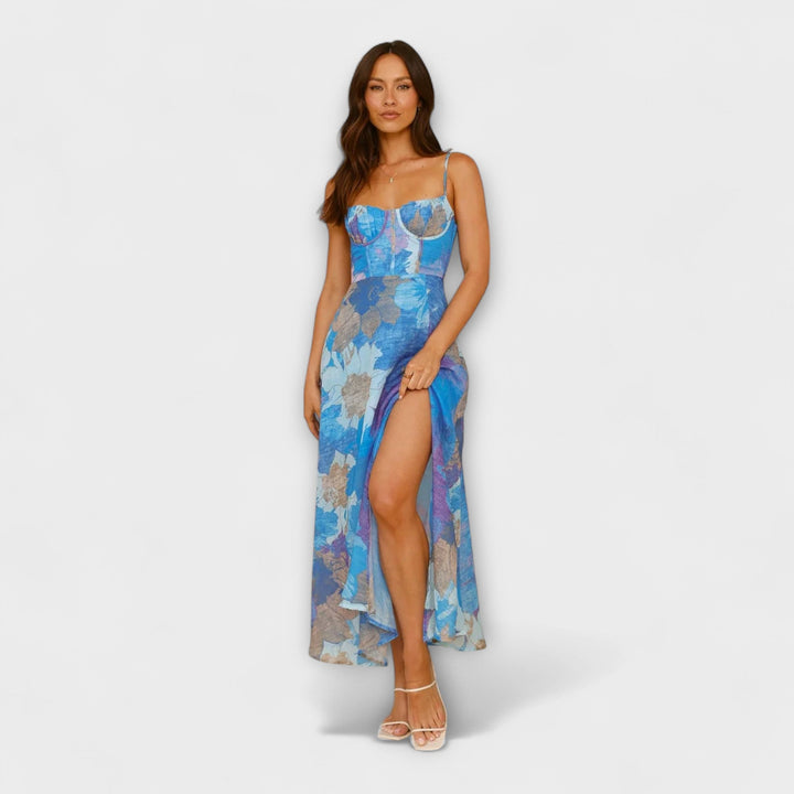 Vestido con Tirantes y Estampado Floral para Mujer - Elegante y Atractivo