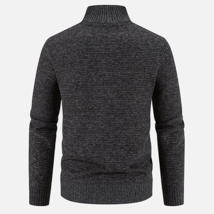 Veste pour homme en polaire à col montant et patchwork