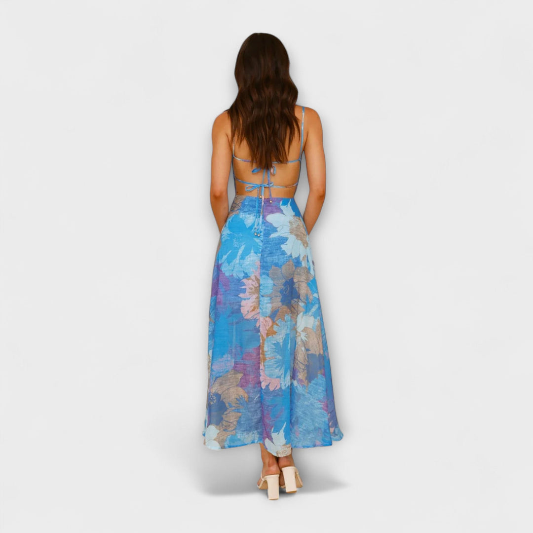 Vestido con Tirantes y Estampado Floral para Mujer - Elegante y Atractivo