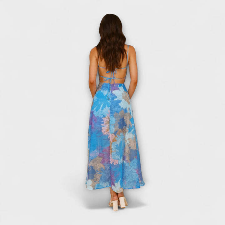 Vestido con Tirantes y Estampado Floral para Mujer - Elegante y Atractivo