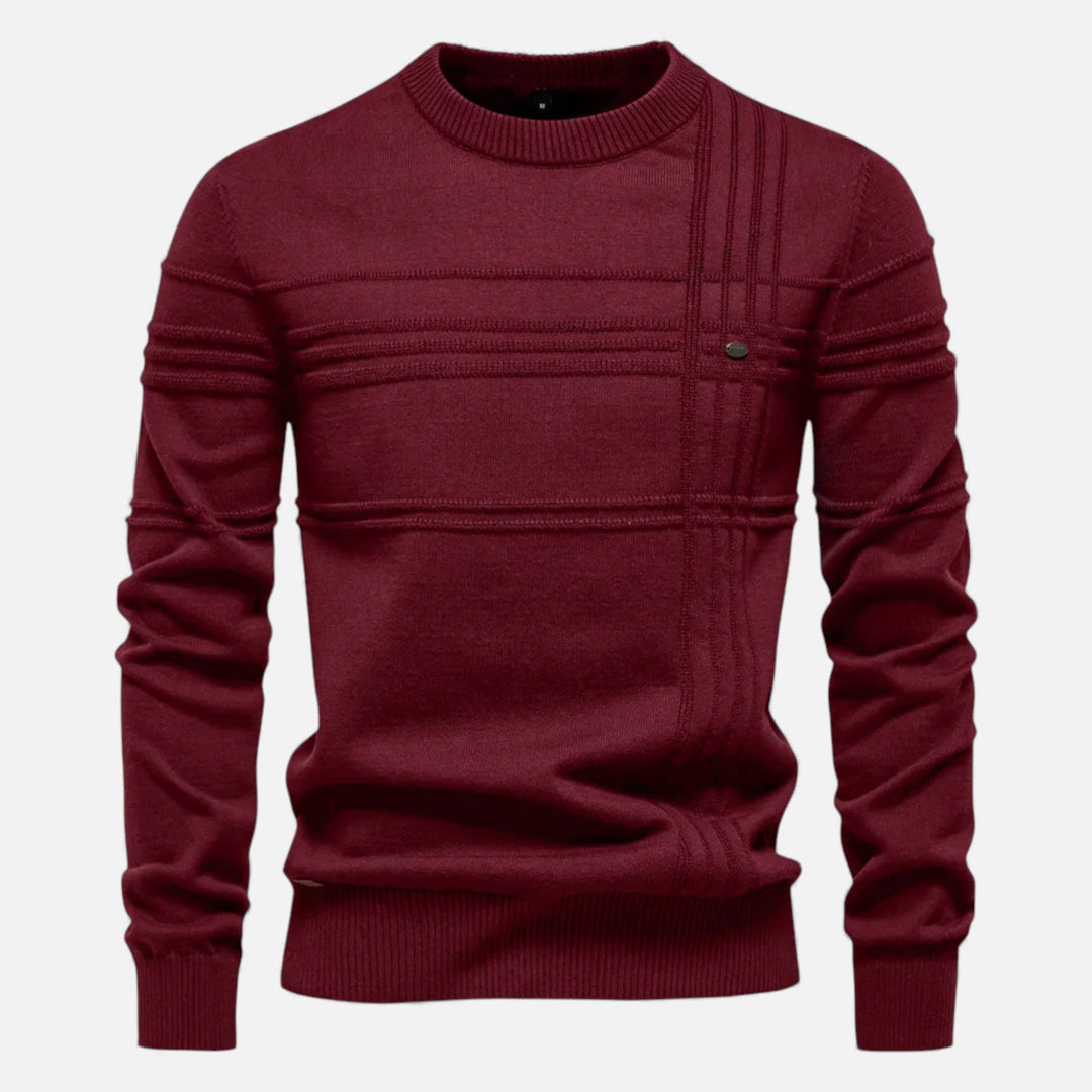 Maglione da uomo slim fit in maglia strutturata