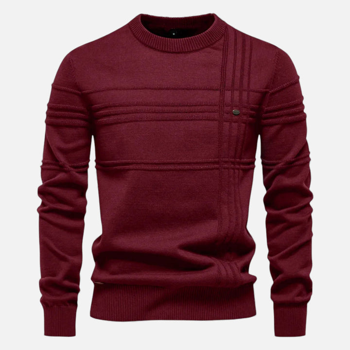 Maglione da uomo slim fit in maglia strutturata