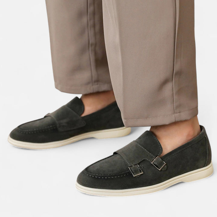 Herre ruskind monk strap loafers – Slip-on elegance