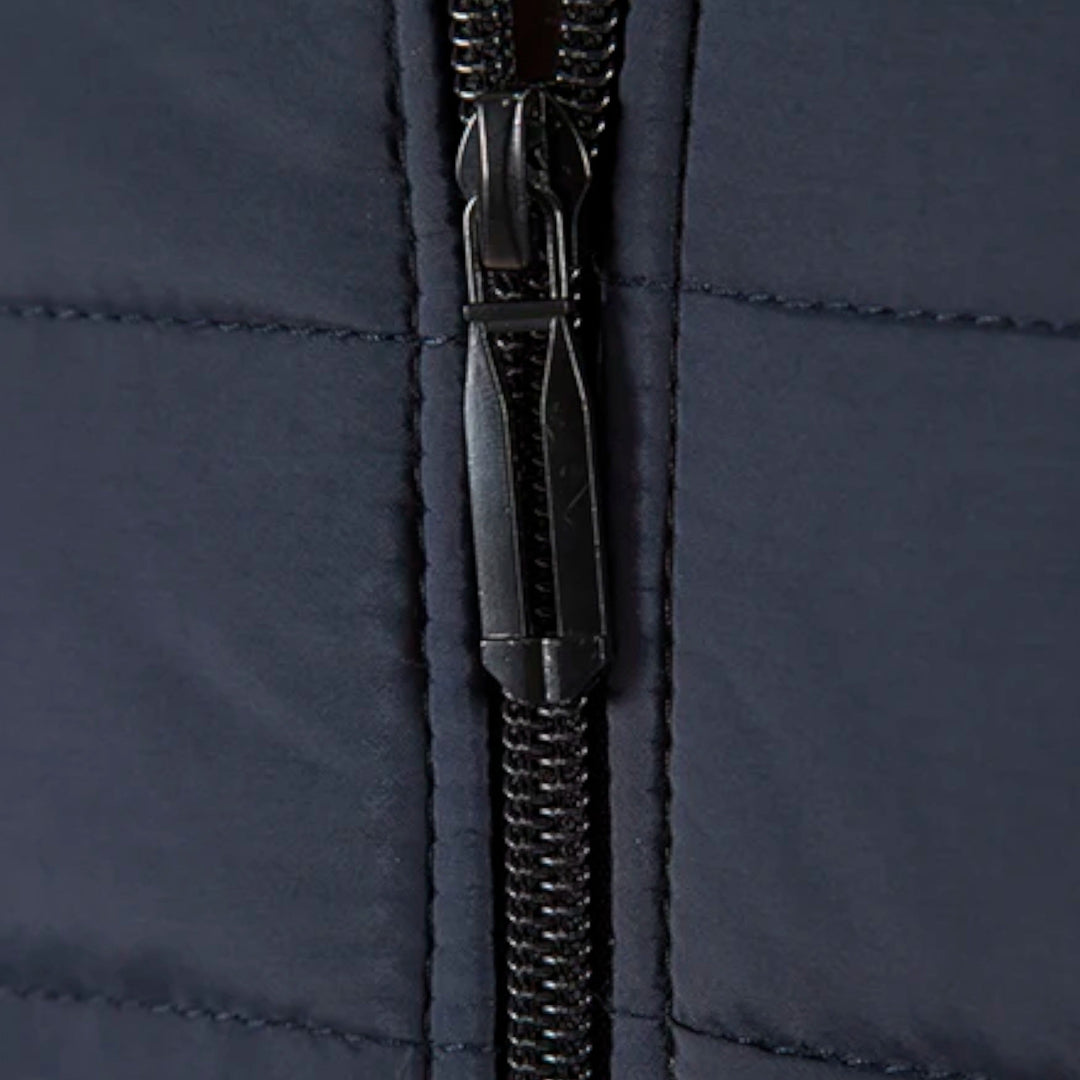 Veste pour homme en polaire à col montant et patchwork