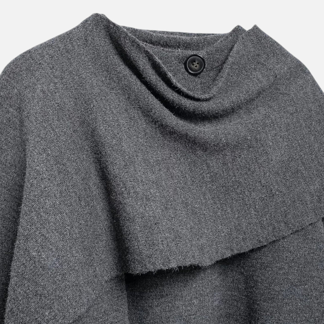 Dame Elegant Uldfølelse Poncho Cardigan