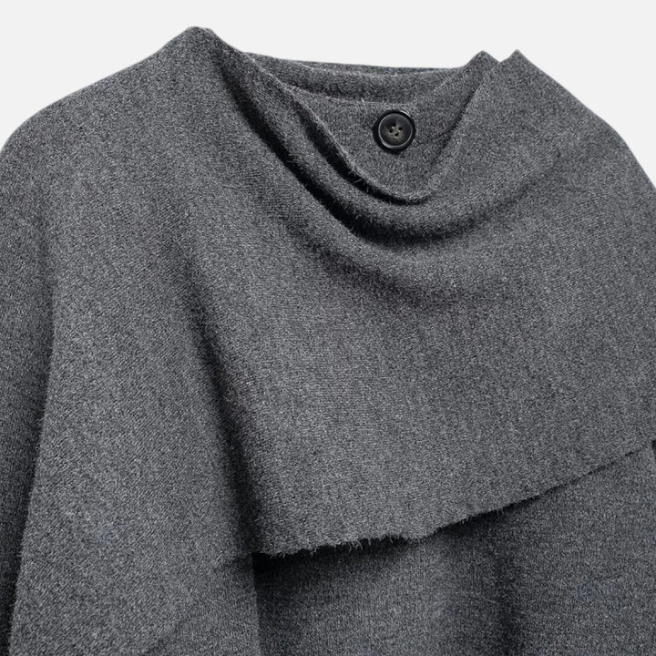 Dame Elegant Uldfølelse Poncho Cardigan