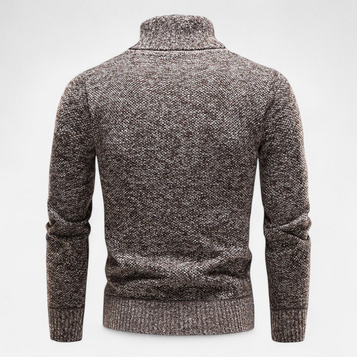 Men’s Knitted Turtleneck Sweater – Thick Winter Warmth