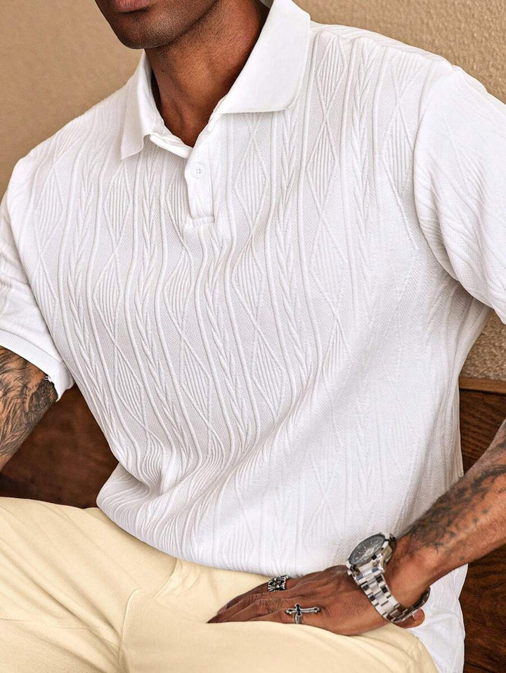 Casual Summer Polo with Buttons – Men