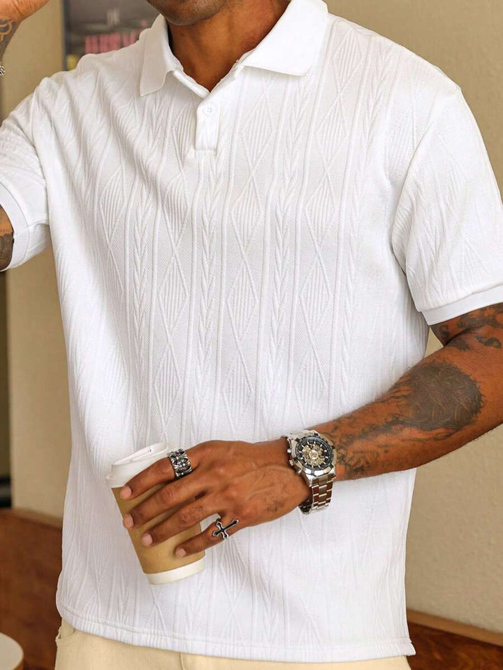 Casual Summer Polo with Buttons – Men