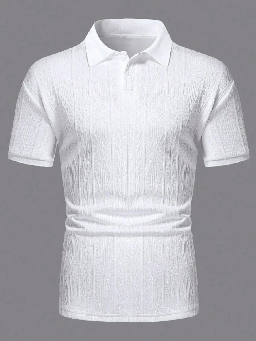 Casual Summer Polo with Buttons – Men