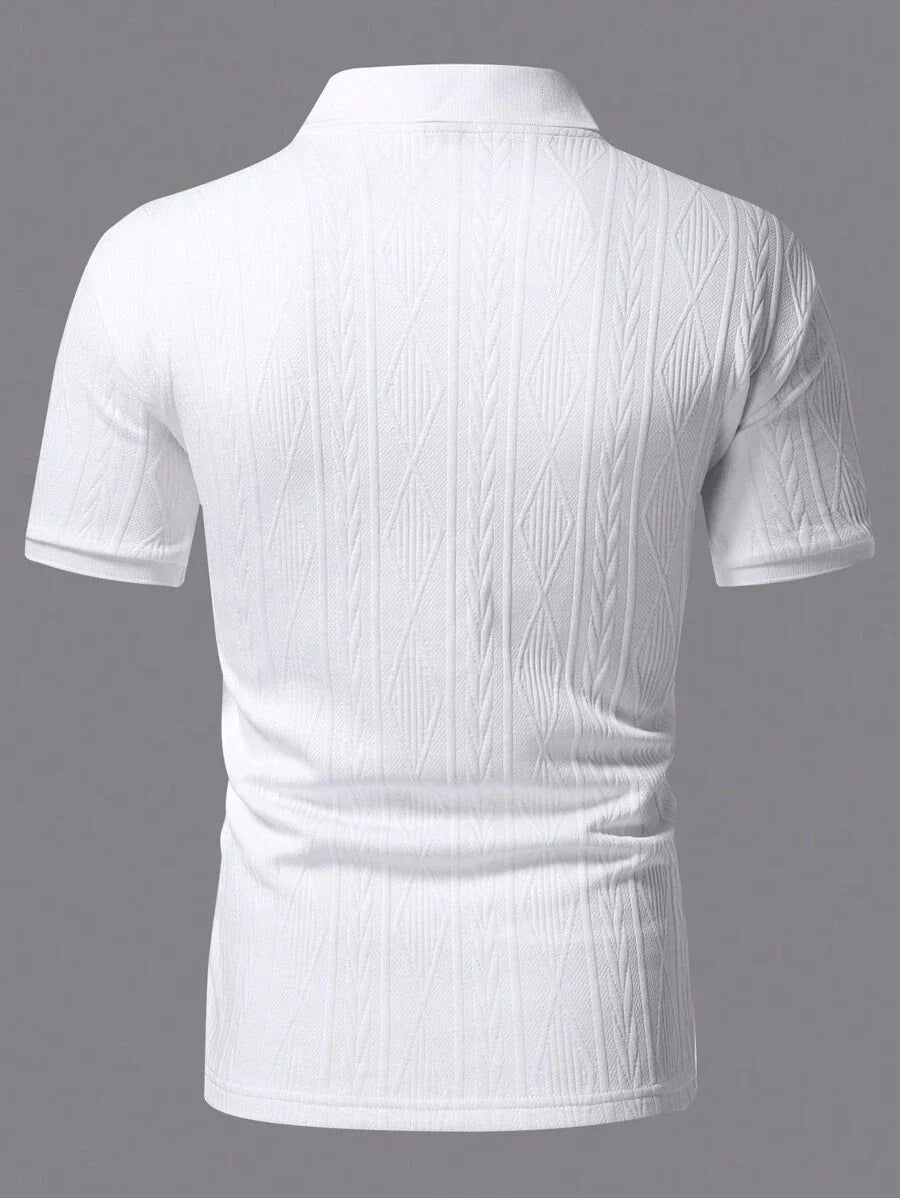 Casual Summer Polo with Buttons – Men