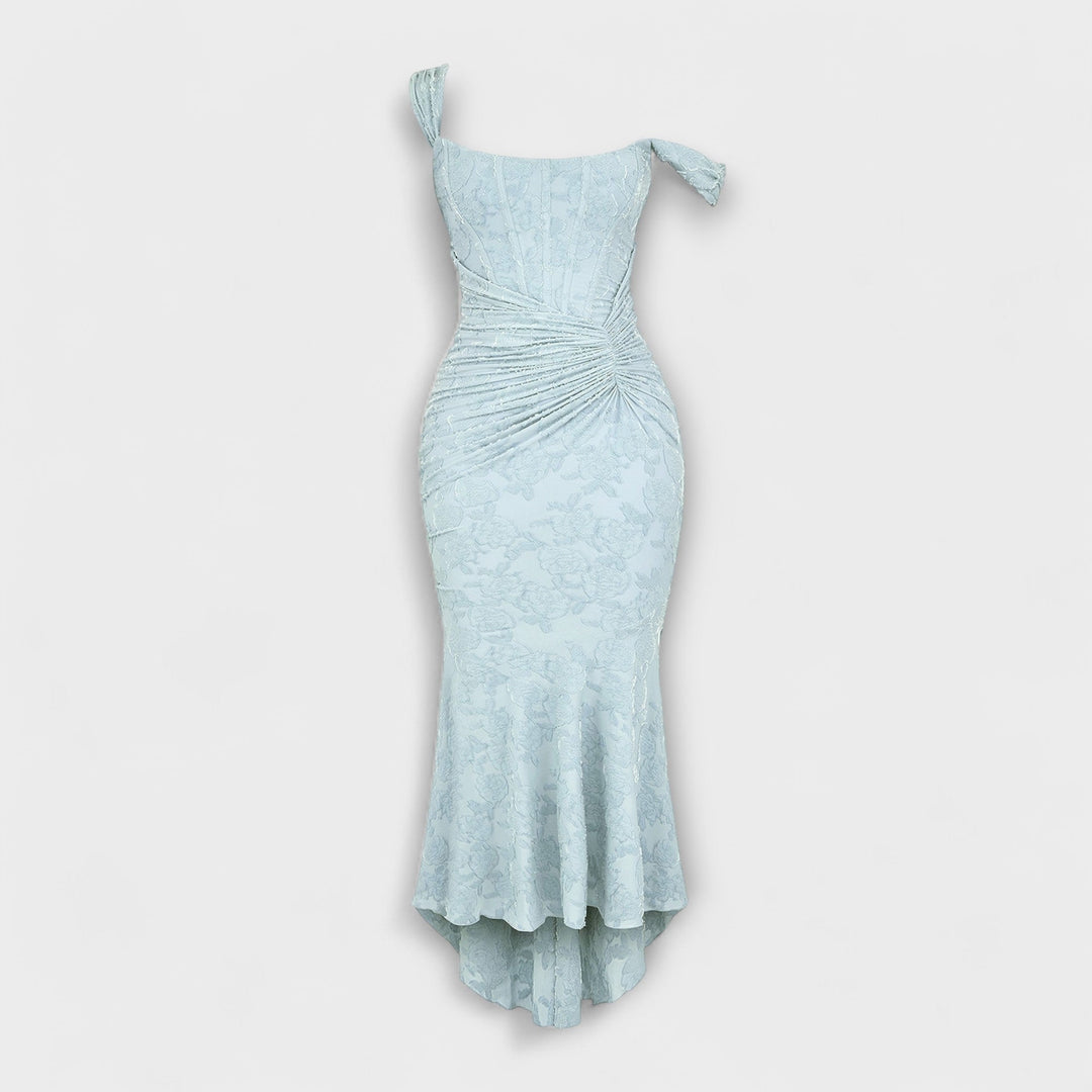 Abito lungo con corsetto elegante e raffinato
