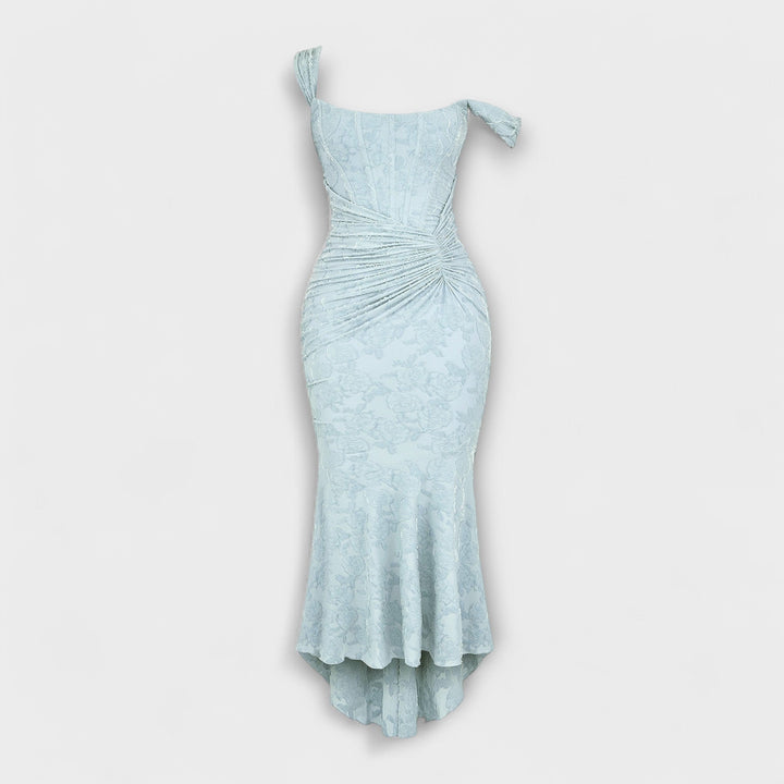 Abito lungo con corsetto elegante e raffinato