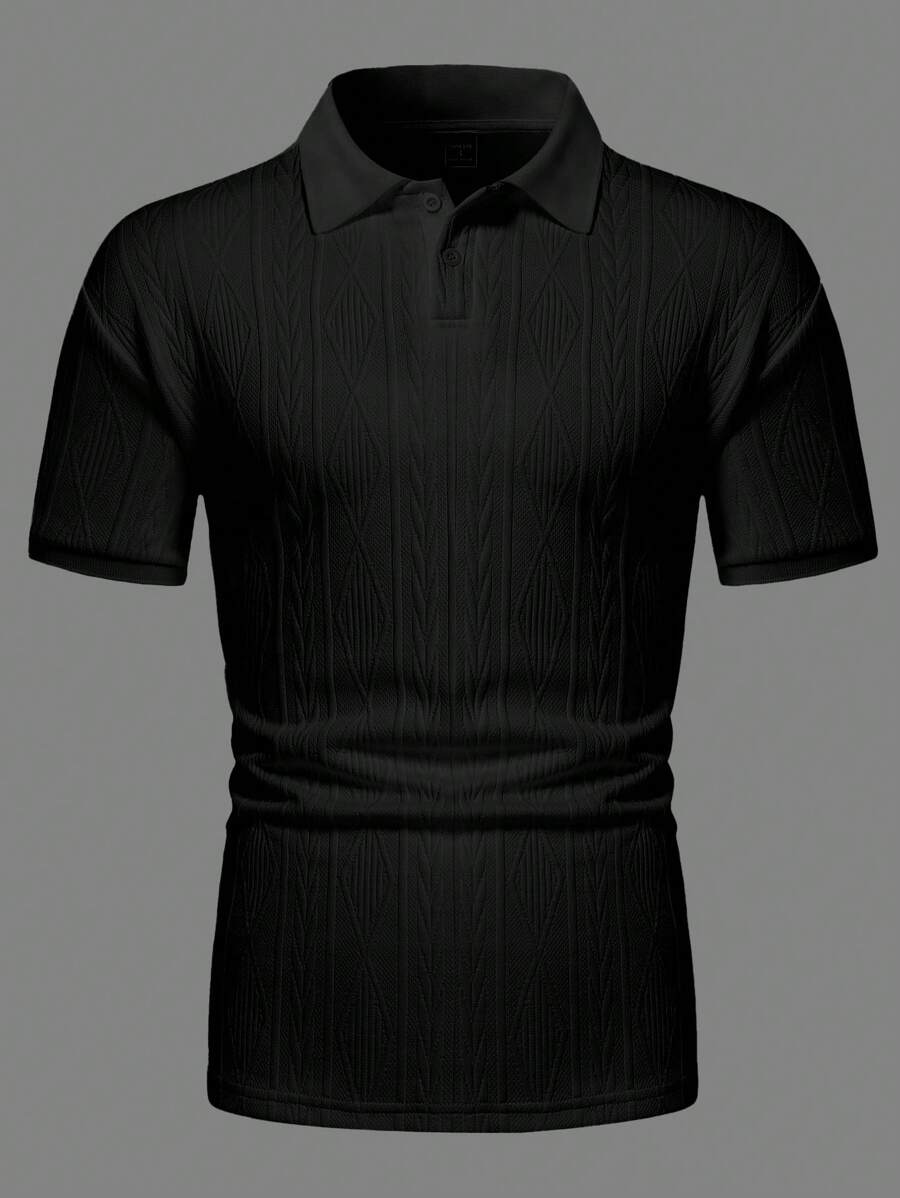Casual Summer Polo with Buttons – Men