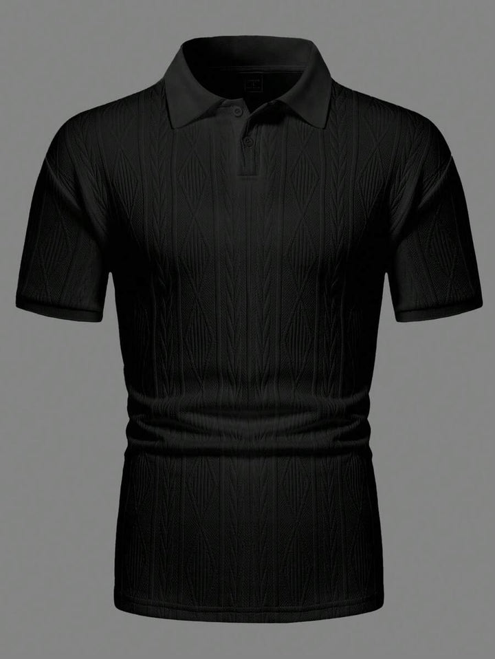 Casual Summer Polo with Buttons – Men