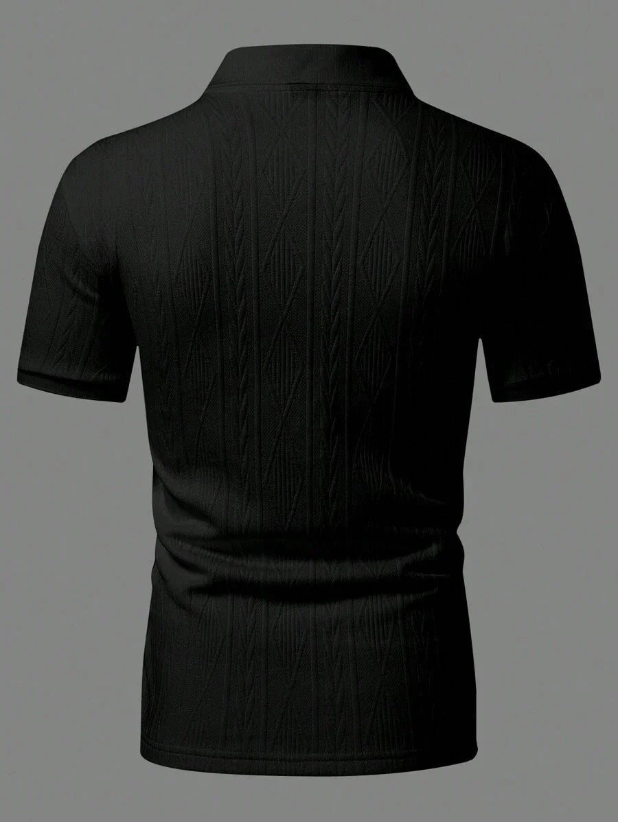 Casual Summer Polo with Buttons – Men