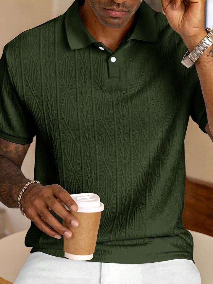 Casual Summer Polo with Buttons – Men
