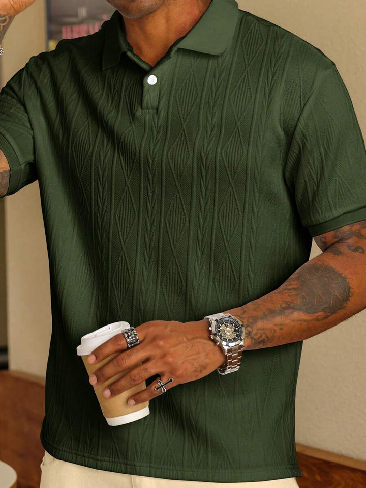 Casual Summer Polo with Buttons – Men