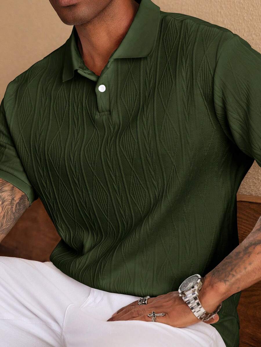Casual Summer Polo with Buttons – Men