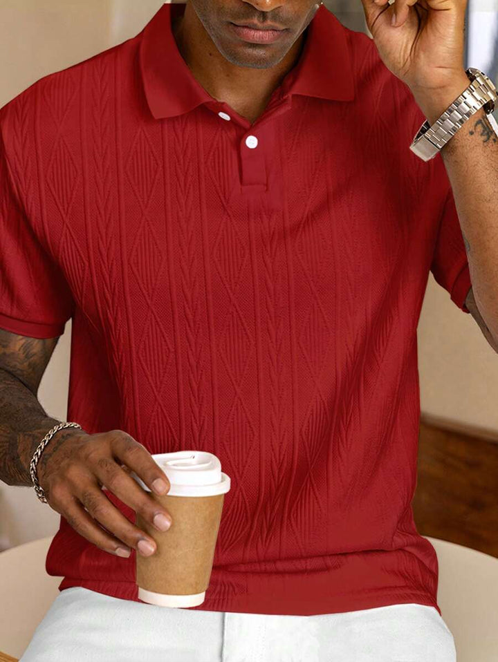 Casual Summer Polo with Buttons – Men