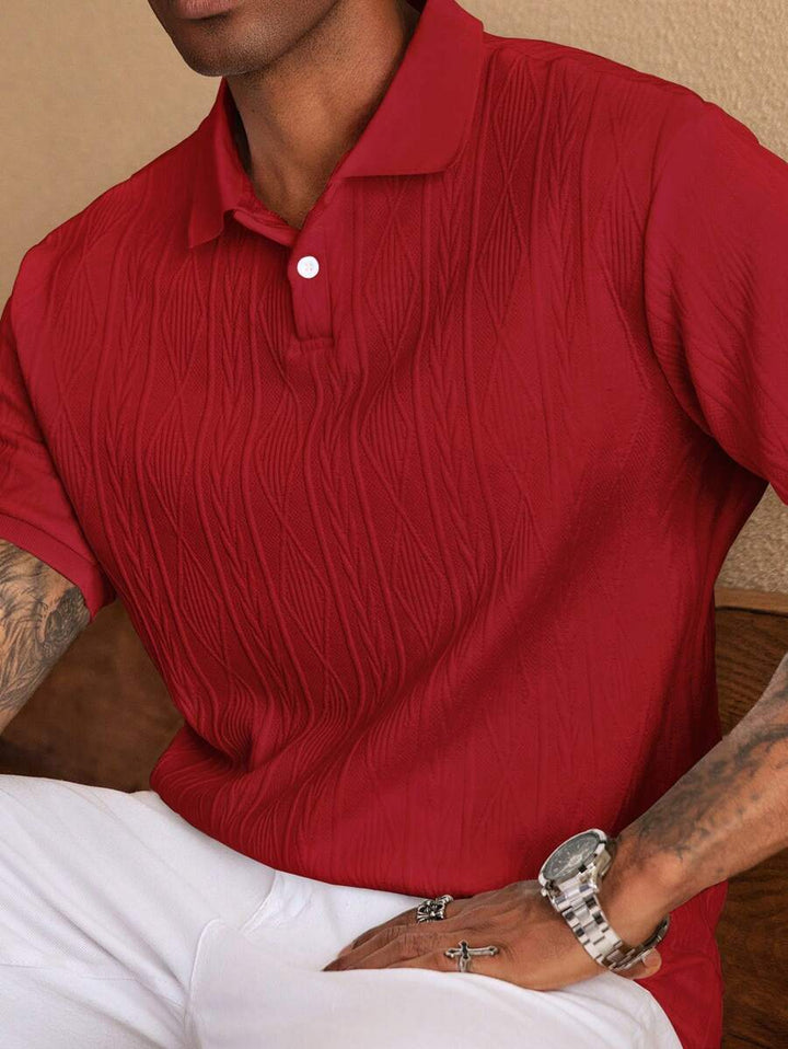 Casual Summer Polo with Buttons – Men
