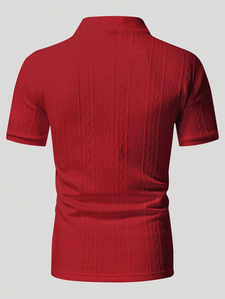 Casual Summer Polo with Buttons – Men