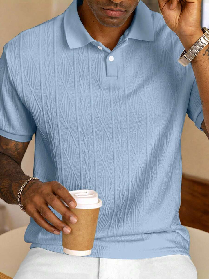 Casual Summer Polo with Buttons – Men