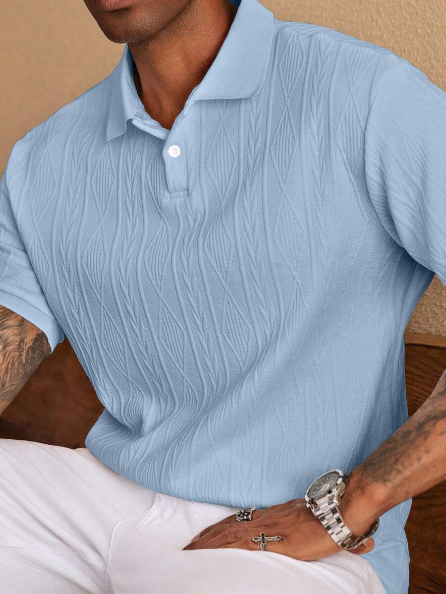 Casual Summer Polo with Buttons – Men