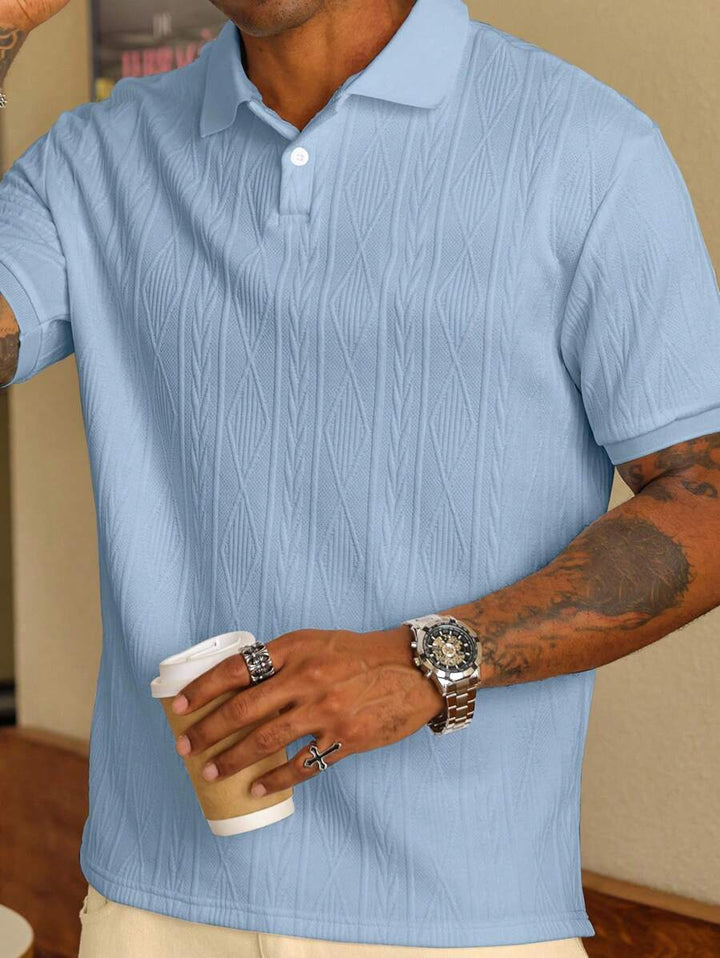 Casual Summer Polo with Buttons – Men