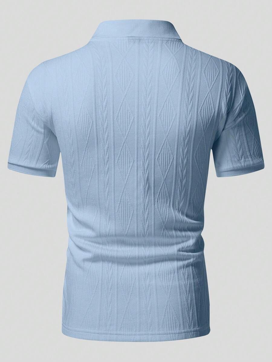 Casual Summer Polo with Buttons – Men
