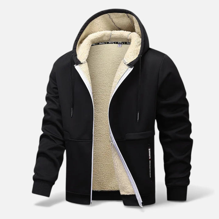 Men’s Fleece-Lined Winter Hoodie Jacket