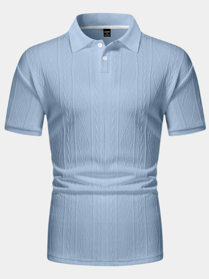 Casual Summer Polo with Buttons – Men
