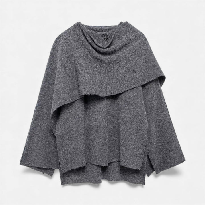 Dame Elegant Uldfølelse Poncho Cardigan