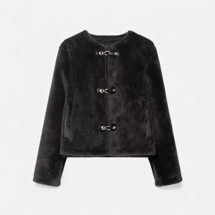 Women’s Faux Fur Toggle Button Jacket