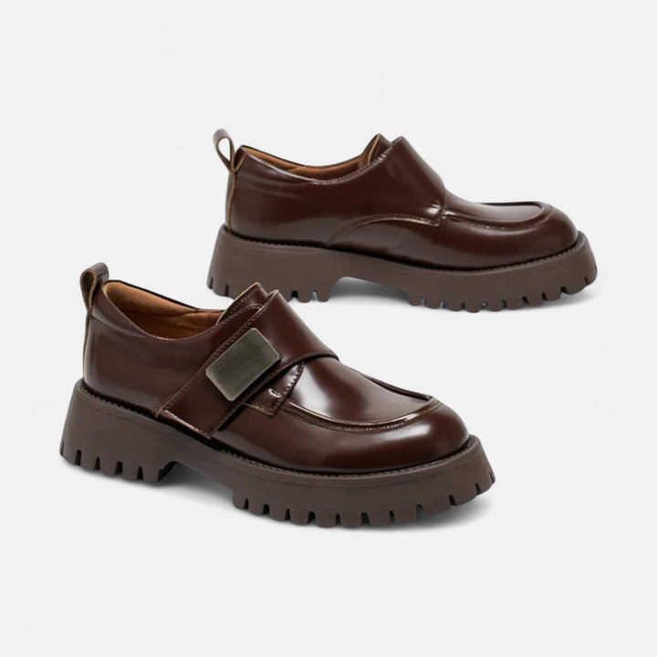 Ballerines derby en cuir pour femmes