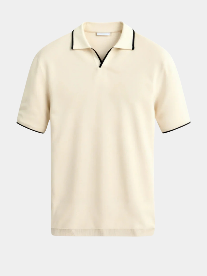 Tailored Piqué Polo with Contrast Details – Men