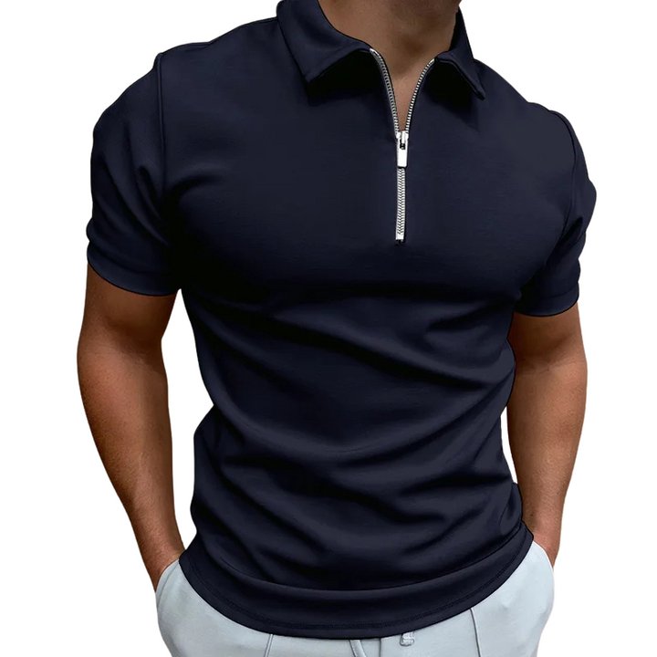 Modern Half-Zip Polo – Men