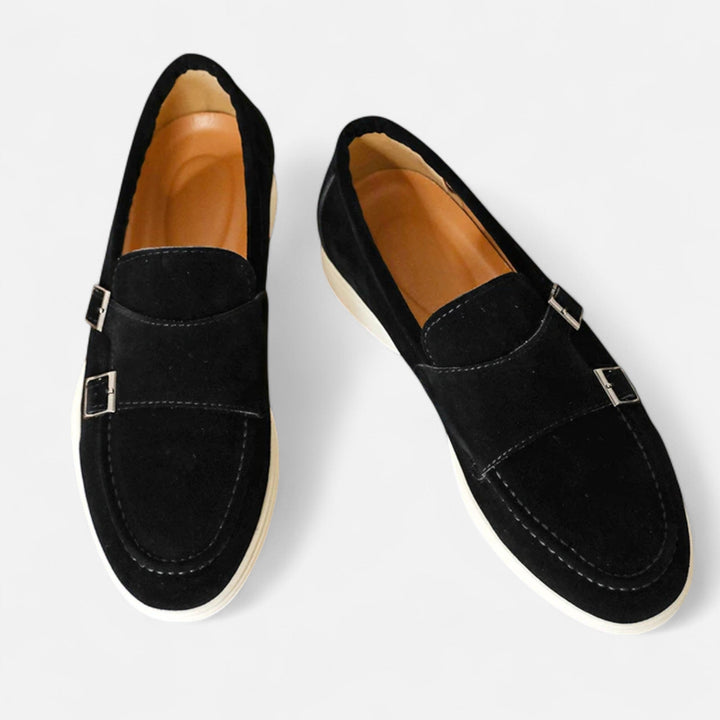 Herre ruskind monk strap loafers – Slip-on elegance